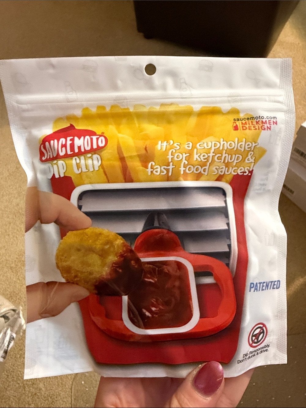 Red Dip Clip Cupholder – Portable Sauce Holder